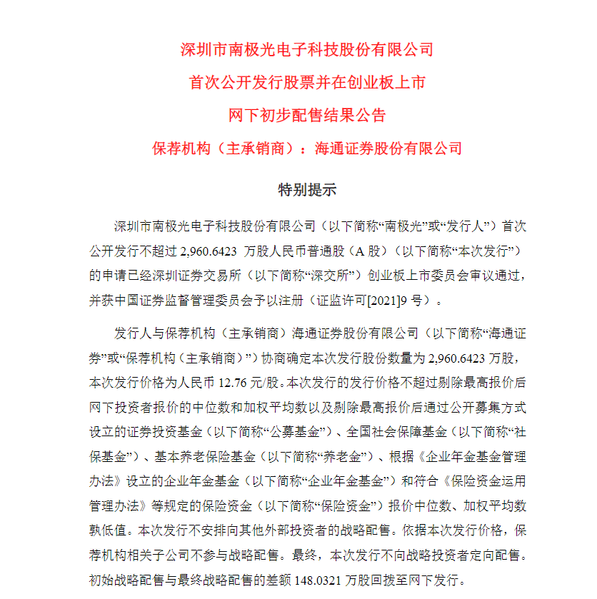 合力泰/京东方供应商南极光创业板成功上市